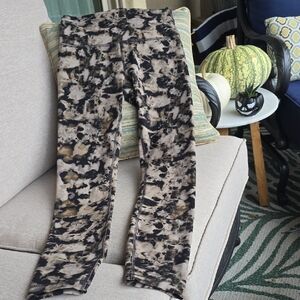 lululemon athletica Black and Brown Patterned Leggings